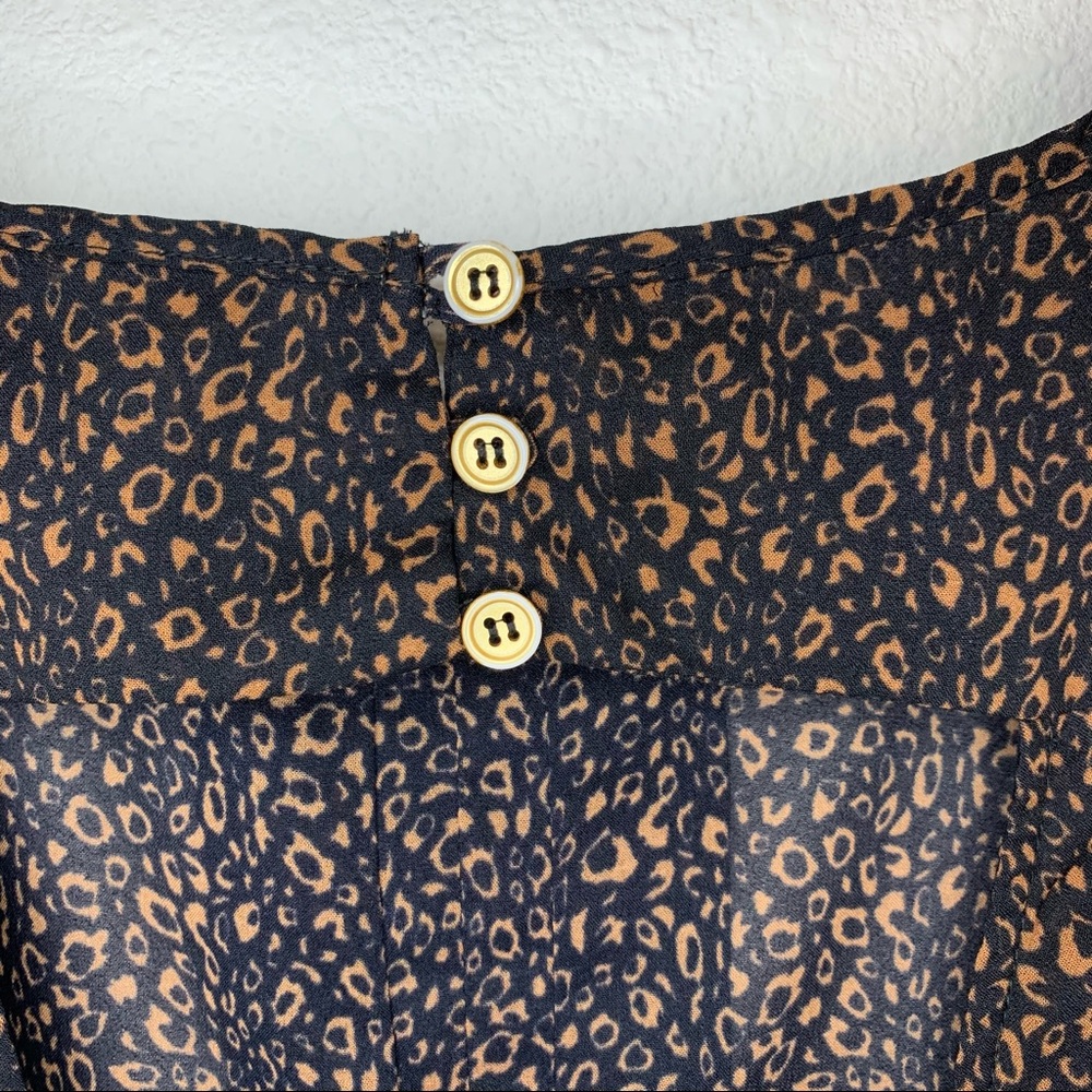 Mind Code Black And Brown Print With Ruffle Detai… - image 6